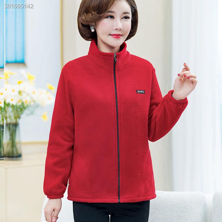 Áo Khoác Sweater Lông Cừu Cỡ Lớn Thời Trang Thu Đông Cho Nữ Trung Niên