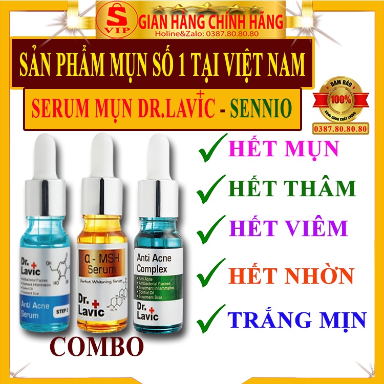 [ AUTH - HẾT MỤN HẾT THÂM ] Serum xóa mụn xóa thâm cao cấp Dr.Lavic hàn quốc/ Serum trij munj trắng da step 2 5k 5p xịn