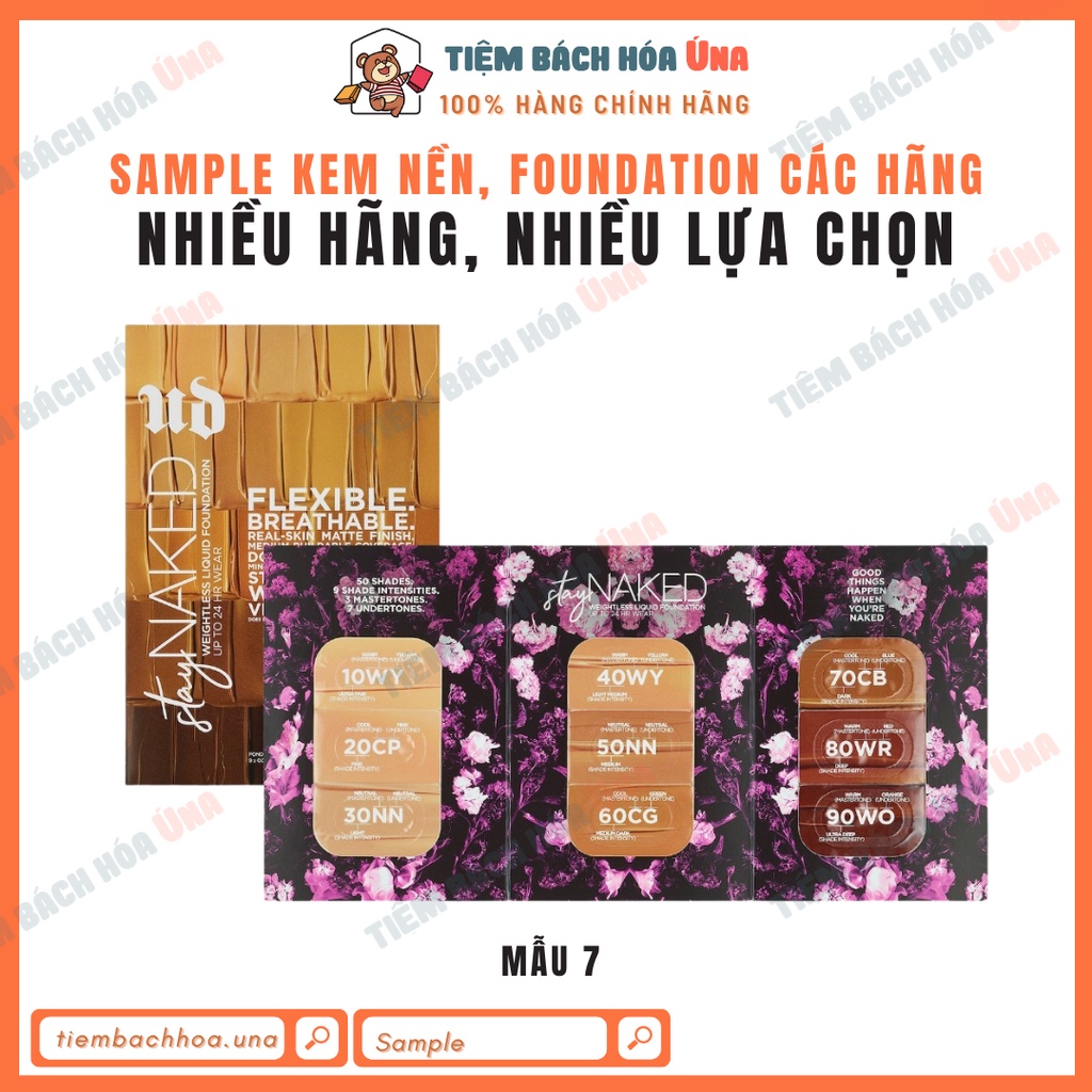 Mẫu thử kem nền, foundation các hãng highend hàng đủ bill US