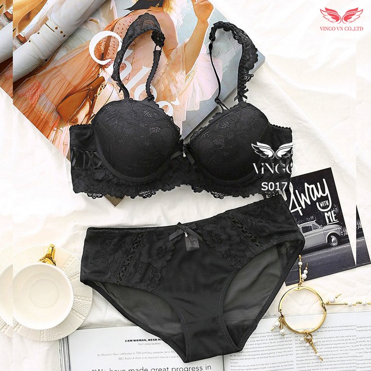 Bộ Đồ Lót Cánh Tiên Đêm Dày Nâng Ngực Phối Ren Gợi Cảm S017 Từ Vingo VNGO | BigBuy360 - bigbuy360.vn