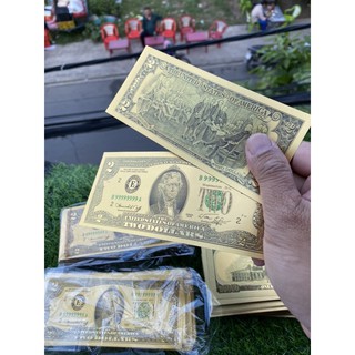 Combo 5 Tờ tiền 1.000.000$/100$/2$ mạ vàng