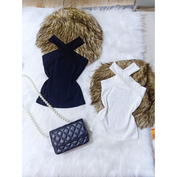 Áo yếm cổ chéo ( kèm ảnh thật )