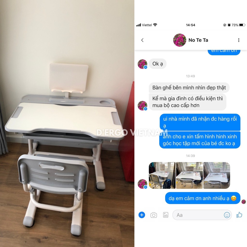 {Chính Hãng D'Ergo} Bộ bàn học chống gù, chống cận iSmart-D8 | BigBuy360 - bigbuy360.vn