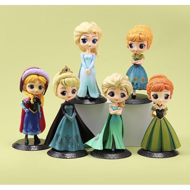 Mô Hình Q Posket Nữ hoàng Elsa - Công chúa Anna 15cm