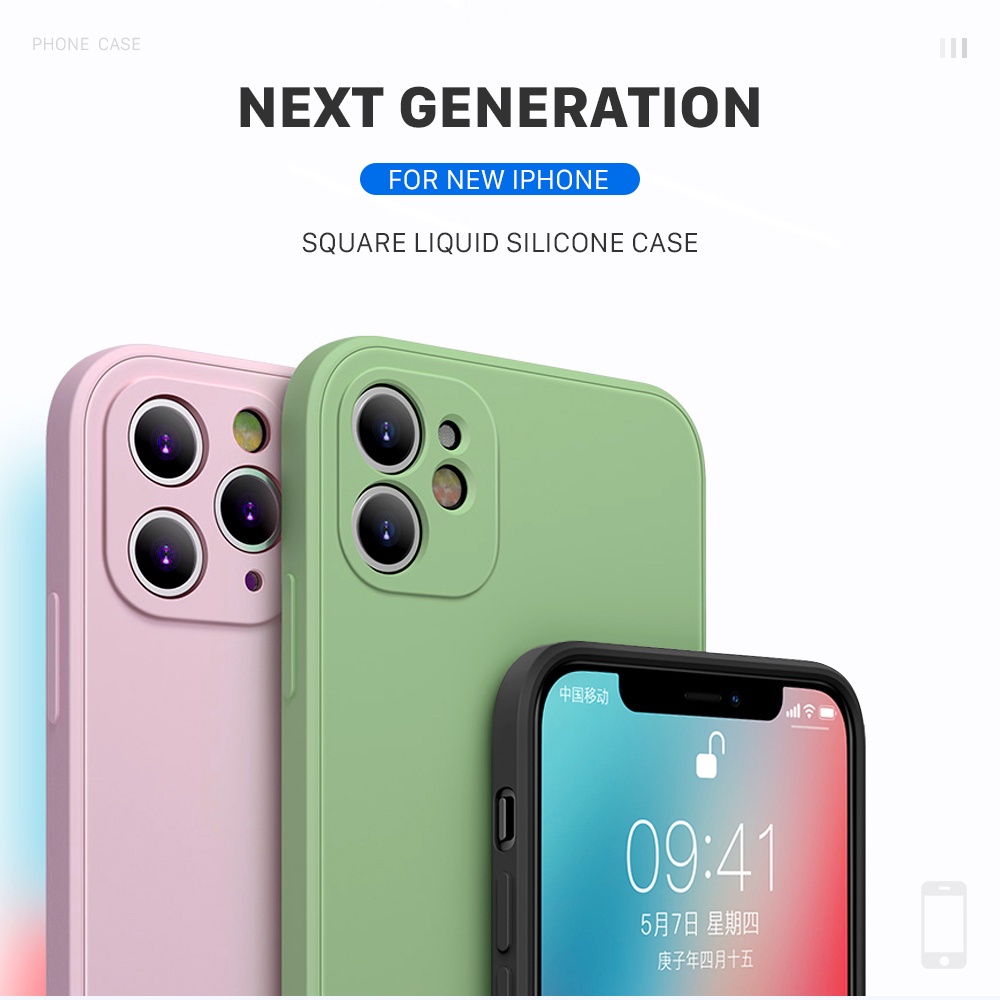 Compatible With iPhone SE 2020 6 6S 7 8 Plus 5 5S + 2022 Liquid Silicone For Original Phone Case Soft Casing Simple protective Full Cover Shockproof Back Cases Compatible