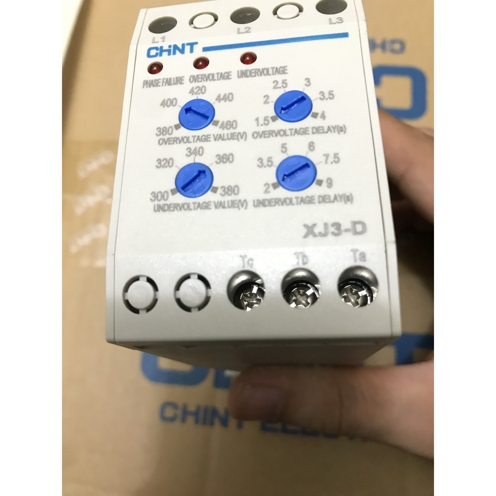 Rơ le bảo vệ XJ3-D bảo vệ nhiều chức năng cao áp ,thấp áp ,bảo vệ mất pha , ngược pha 3p/380v