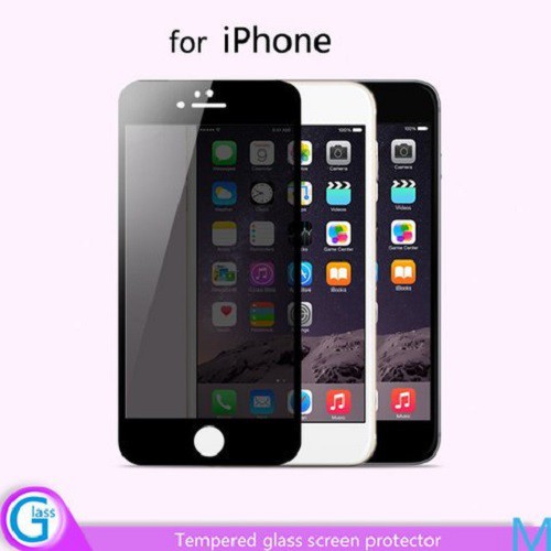 Cường Lực Iphone Chống Nhìn Trộm 6-6s-7g-7plus-8plus-X-Xs-Xsmax Full Màn Trắng Đen