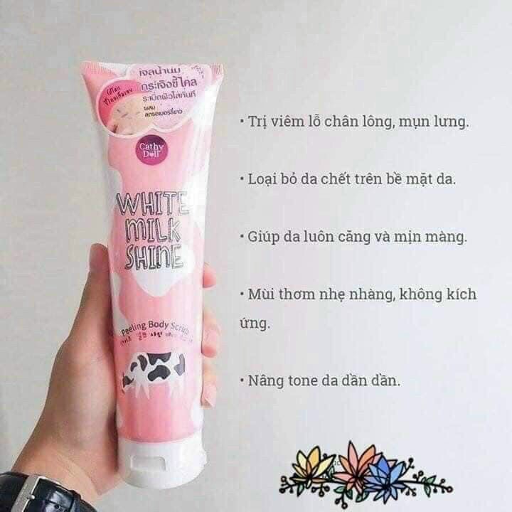 TẨY TẾ BÀO CHẾT CATHY DOLL WHITE MILK SHINE PEELING BODY SCRUB - Hàng Thái