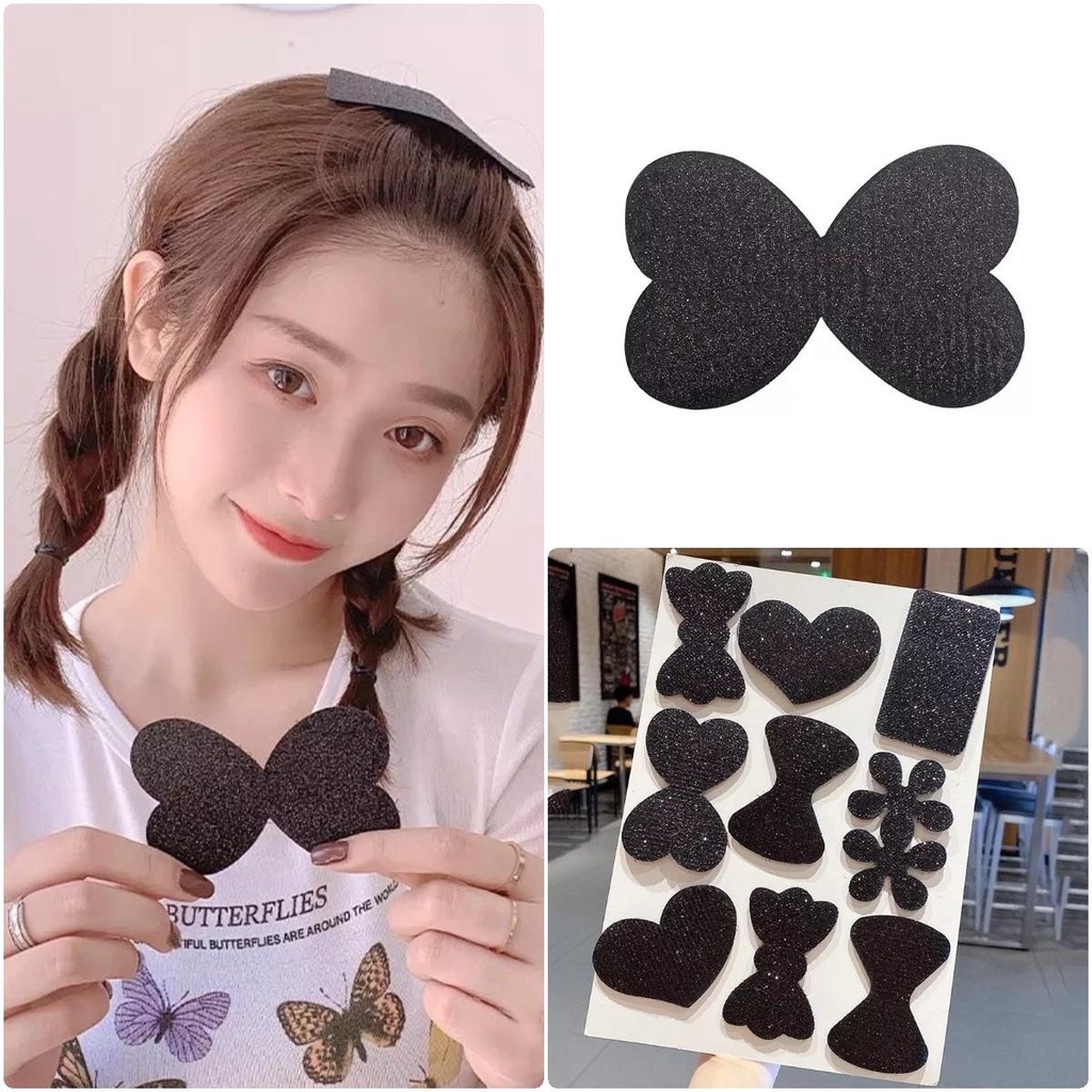 Miếng Dán Tóc Màu Đen Giữ Tóc Cố Định Chặn Tóc Con Phụ Kiện Tóc Nữ Xu Hướng Thời Trang Hà Quốc Và Nhật Bản