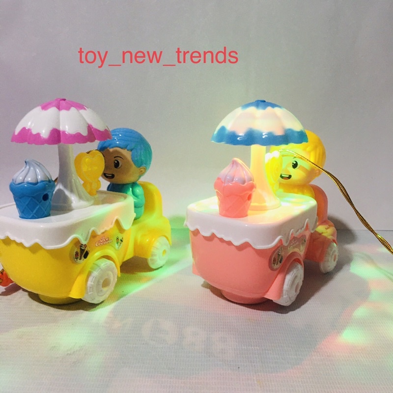 Đồ chơi , lồng đèn trung thu xe kem, có tay cầm, đèn led, nhạc vui nhộn, chạy pin AAA
