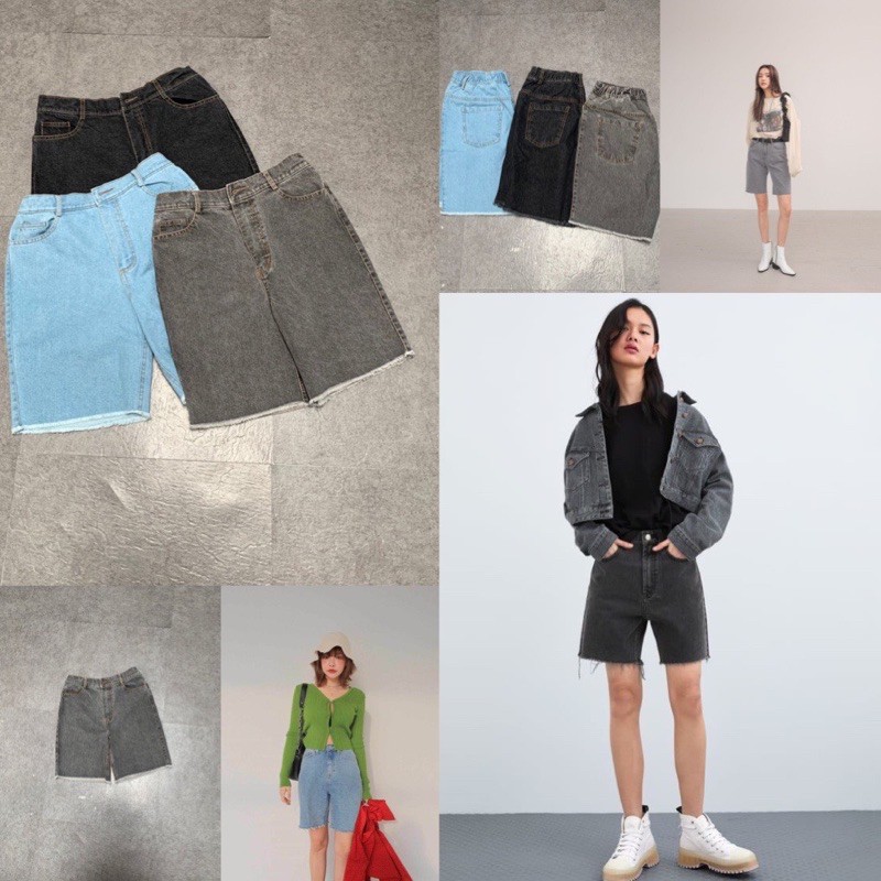 ✅Freeship✅ Quần ngố jean mềm. Hình cận vải shop chụp