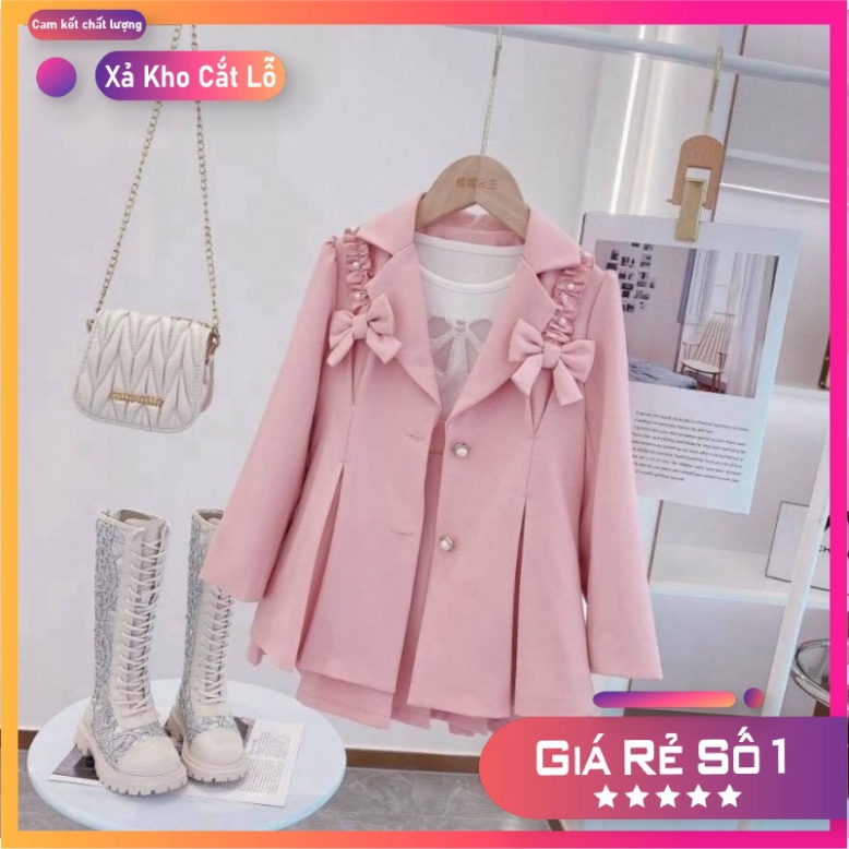 Set Vest + Chân váy cực đẹp cho bé gái - Chất Umi Hàn cực mềm mịn - Ảnh thật