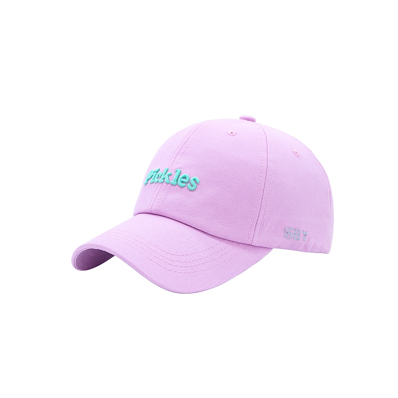 Mũ lưỡi trai thêu chữ màu trơn phong cách cổ điển đơn giản thời trang cho nam và nữ