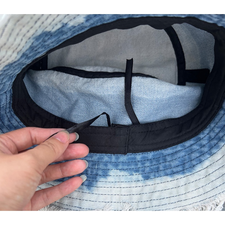 Mũ Bucket Chất Liệu Denim Phong Cách Hàn Quốc Cho Nữ