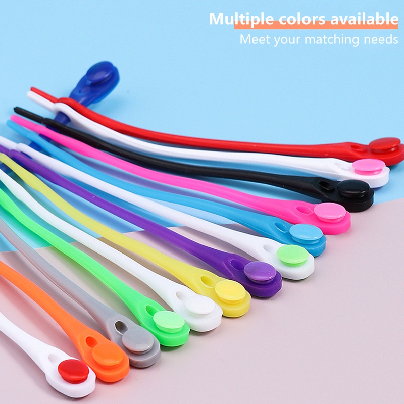 Set 12 Dây Giày Silicone Co Giãn Không Cần Buộc Tiện Lợi Dành Cho Nam Và Nữ