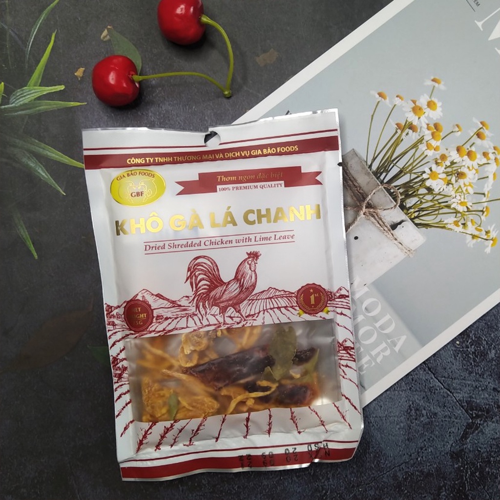 Khô gà lá chanh loại 1 gói 50g, gà khô lá chanh đồ ăn vặt Torao Food | BigBuy360 - bigbuy360.vn