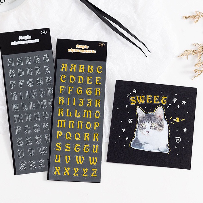 Sticker nhũ chữ cái sang trọng (SN14)