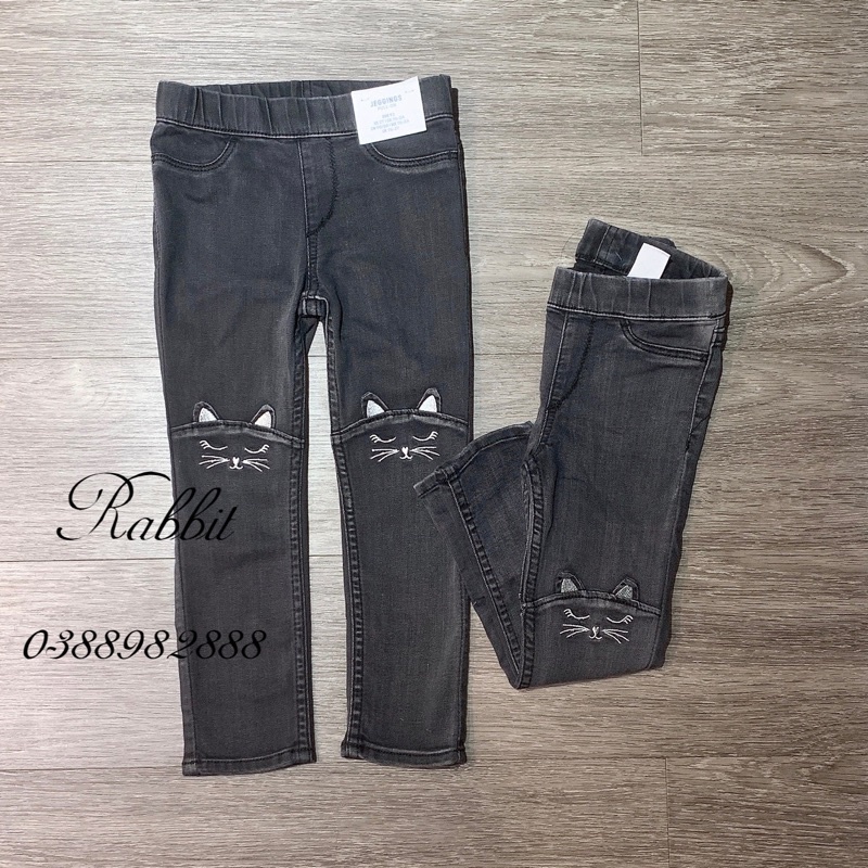 Quần bò denim họa tiết - RABBITSHOP