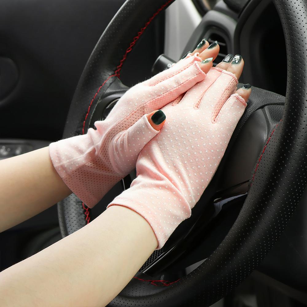 1 / 4 Đôi Găng Tay Hở Ngón Chống Tia UV Tiện Dụng Sự Bảo Vệ