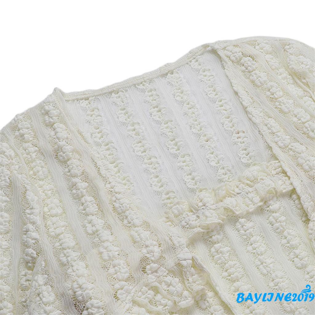 Set Đồ 2 Món Gồm Áo Hai Dây Crop Top Tay Dài Và Áo Khoác Cardigan Màu Trơn Họa Tiết Dập Nổi Dành Cho Nữ