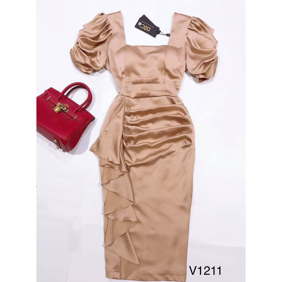 Đầm Ôm Tay Bồng Kate Nhật Sang Trọng V1211 - THIẾT KẾ ( kèm ảnh thật trải sàn do shop tự chụp ) - HÀNG THIẾT KẾ | BigBuy360 - bigbuy360.vn