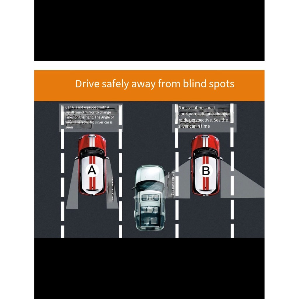 1 Cặp Gương Chiếu Hậu Góc Rộng Cho Xe Hơi