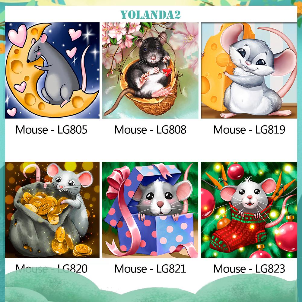 Toàn Bộ Bộ Tranh Đính Đá 5D DIY Hình Chú Chuột Hoạt Hình
