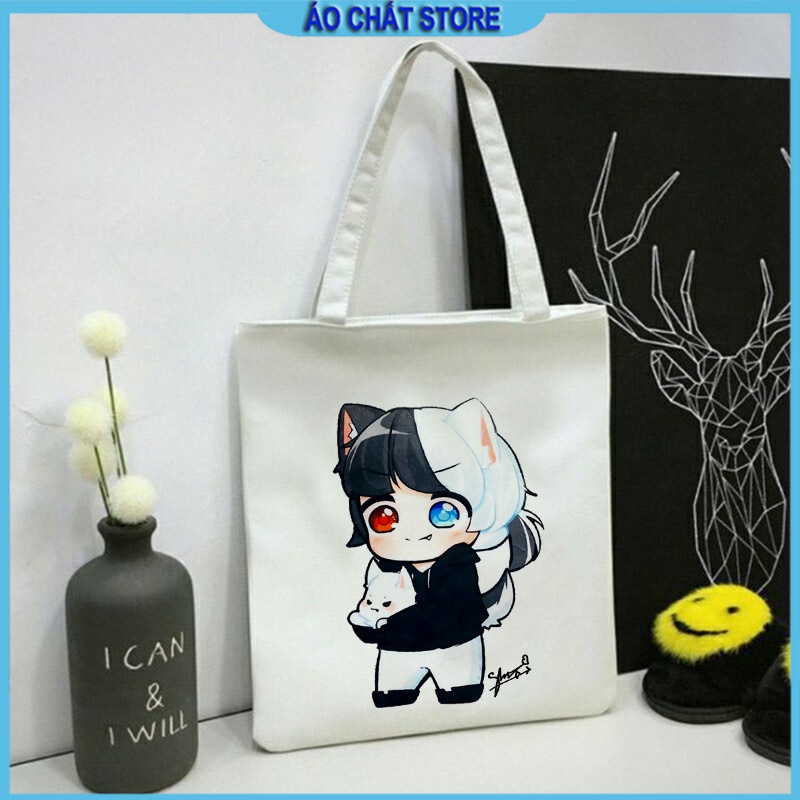 Túi tote túi vải Hero Team canvas xách vai in hình Simmy Sammy Đào Timmy phong cách Hàn Quốc đi học giá rẻ