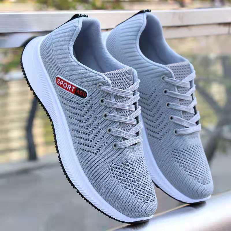 Giày Thể Thao Sneakers Nam  hai màu ghi và đen thoáng khí