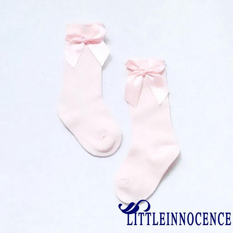 ❤XZQ-Baby Girls Socks Knee High with Bows Princess Socks Girl Cute Baby Socks Long Tube Socks Kids Children Leg