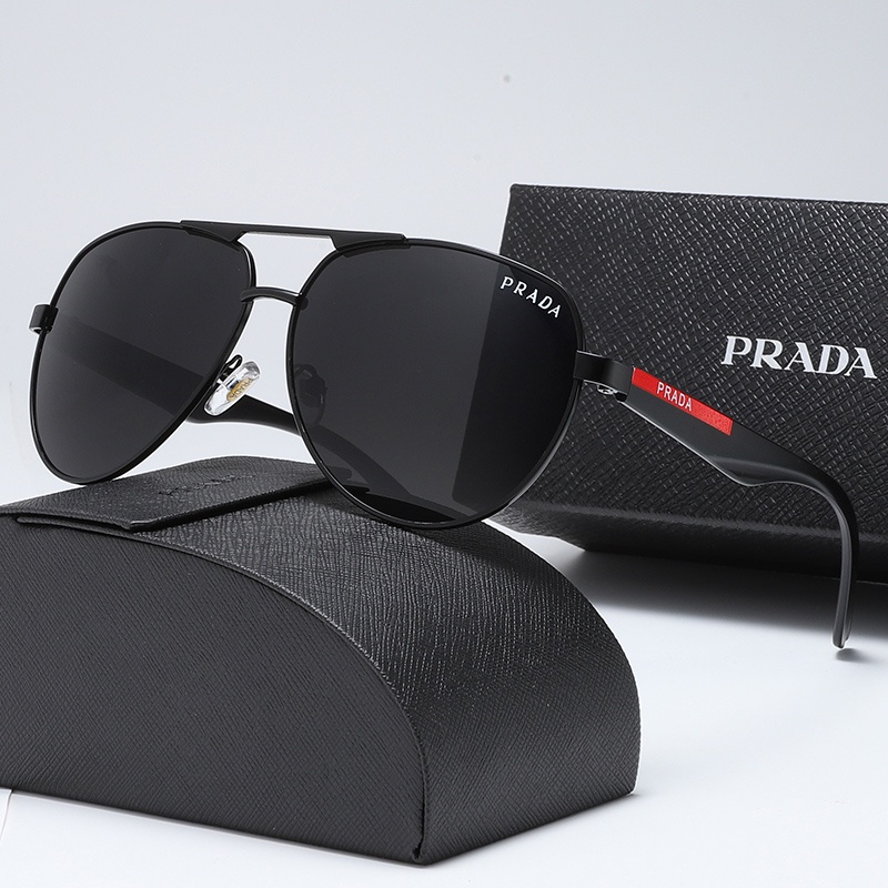 ! Prada! Kính mát phân cực chống tia UV 400 cho nam