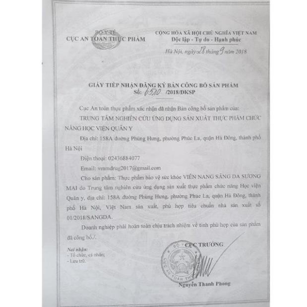 Viên Sáng Da Sương Mai - Học viện Quân Y-Bổ huyết, dưỡng huyết, dưỡng da, giảm tình trạng da nổi mẩn, trứng cá. | BigBuy360 - bigbuy360.vn