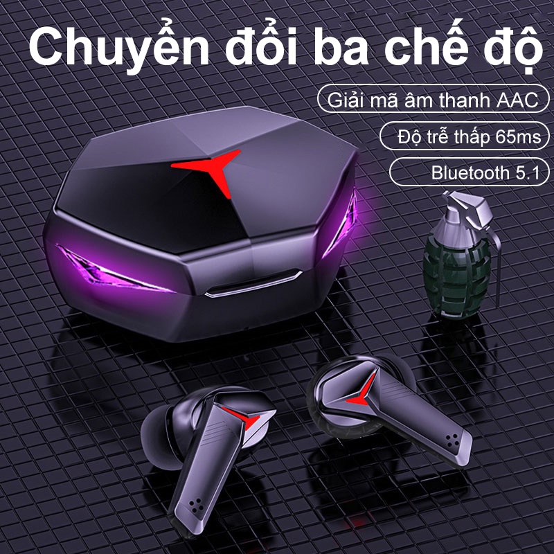 Tai nghe Bluetooth Gaming 5.2 Tai nghe không dây Âm trầm đầy đủ Loại bỏ tiếng ồn HiFi Stereo