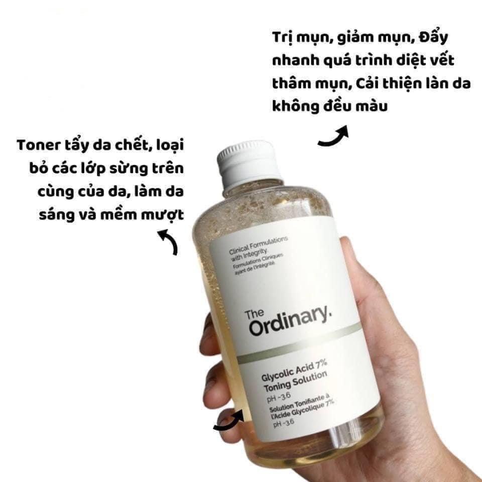 Toner tẩy da chết làm sạch The Ordinary Glycolic Acid 7% Toning Solution