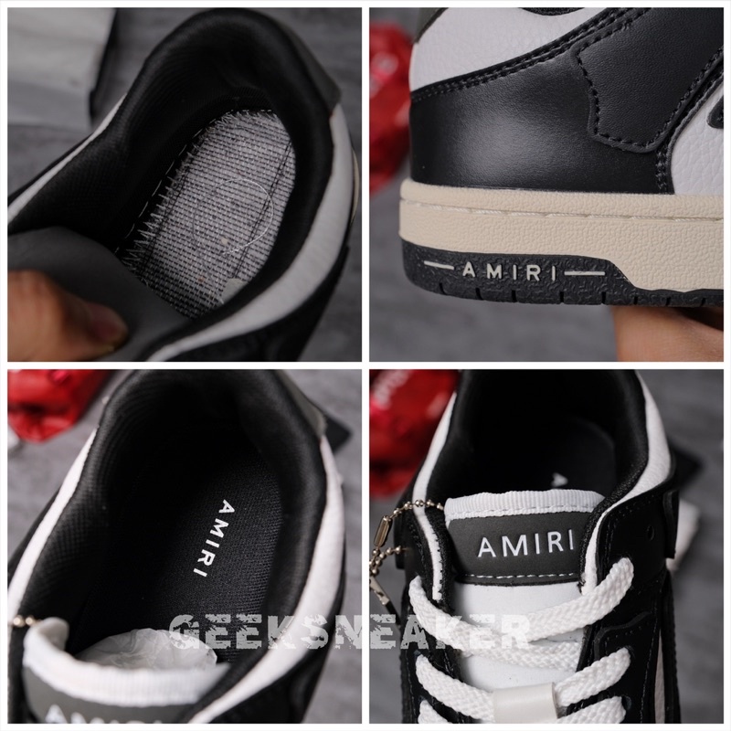 [GeekSneake] Giày Sneaker Cổ Thấp - AMIRI Skeleton low-top sneakers [ Black ]
