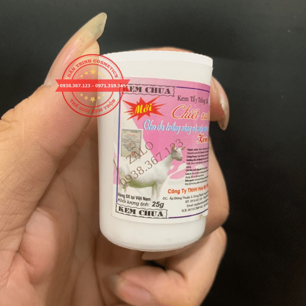 Kem Chua Kích Trắng Hoa Quỳnh Chiết Xuất Sữa Dê Hàng Loại 1  - Mỹ Phẩm Hân Trinh