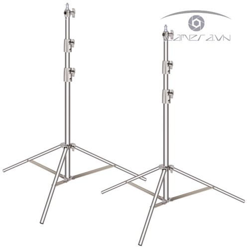 Chân đèn inox 2.8m cỡ lớn quay phim, chụp ảnh cho studio và sản xuất phim dùng cho nhiều loại đèn và khung treo phông