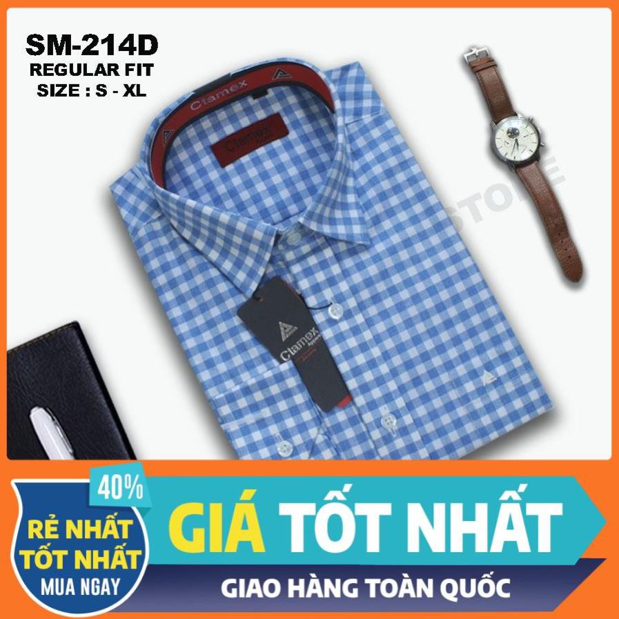 Áo Sơ Mi - Áo Sơ mi Nam kẻ ca rô tay dài chất cotton cao cấp mềm mịn dáng Regular lịch lãm