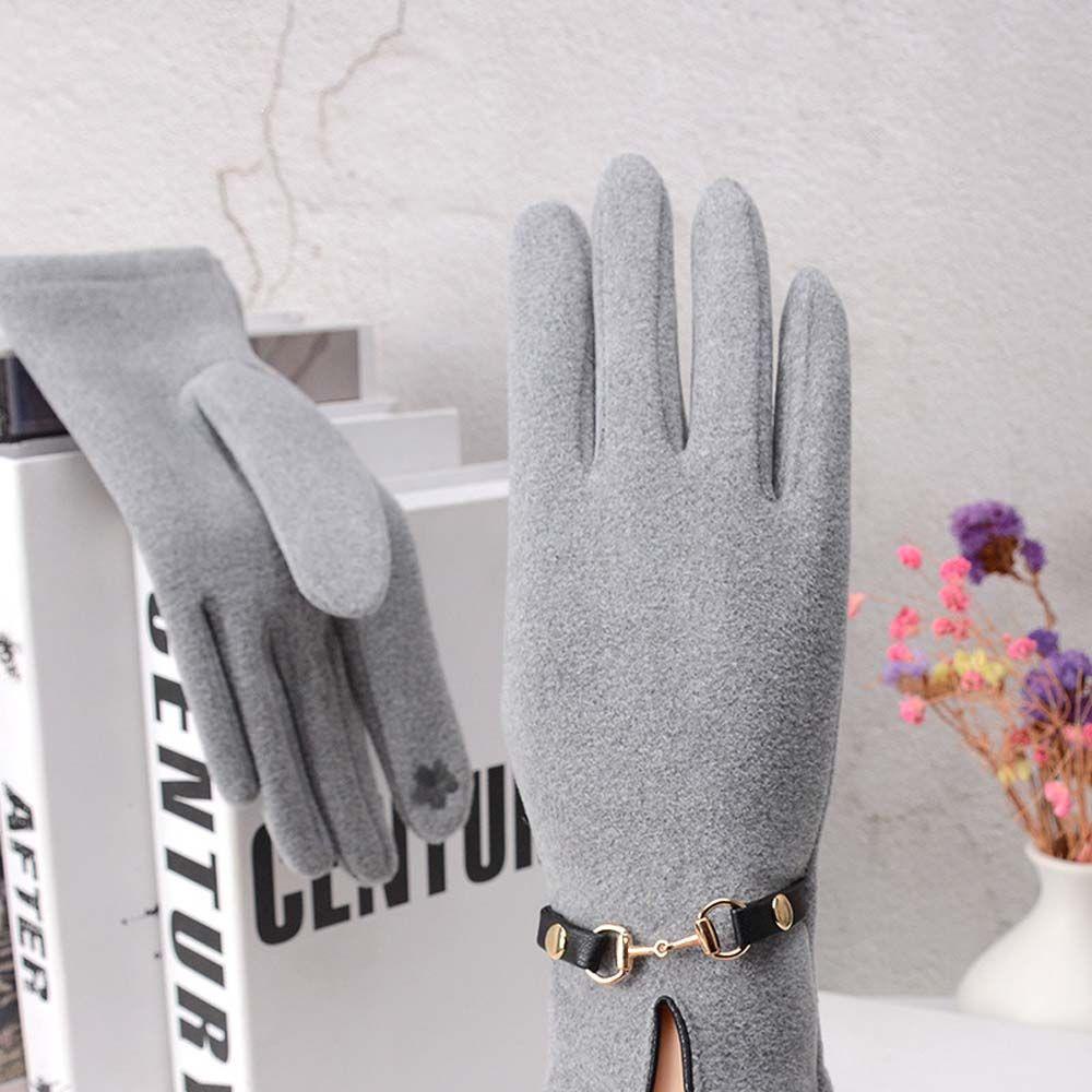 Găng Tay Nhung Thoáng Khí WMES15H Màu Sắc Đơn Giản Cho Nữ