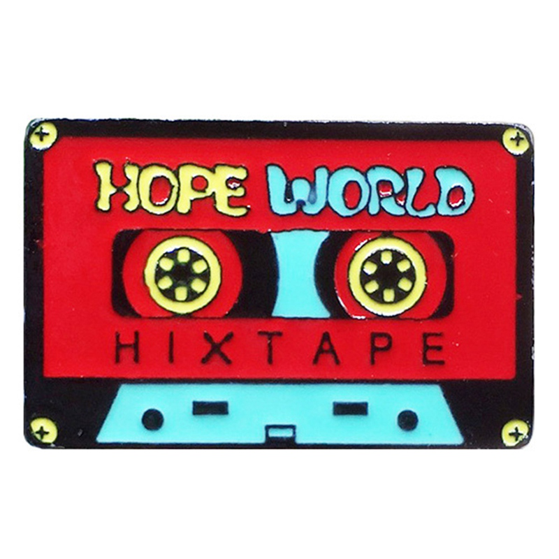 Ghim Cài Áo Hình Cuộn Băng Có Chữ Thời Trang Cho Nữ