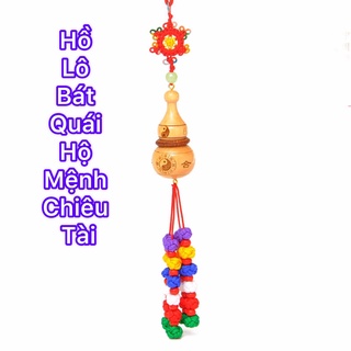 Hồ lô gỗ dào bát quái chiêu tài hộ mệnh