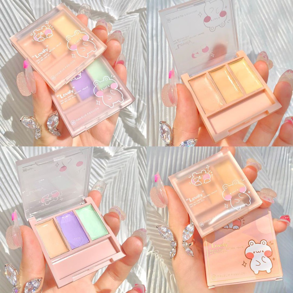 Khay Che Khuyết Điểm 3 Ngăn Xixi Lovely Gấu Bông A3