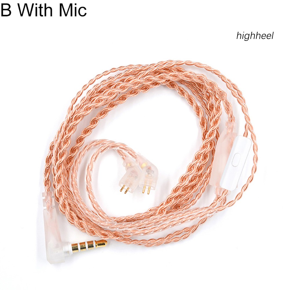 Dây Cáp Tai Nghe Kz-zt / Es4 Kz-zsn Mạ Vàng 0.75mm Kèm Mic