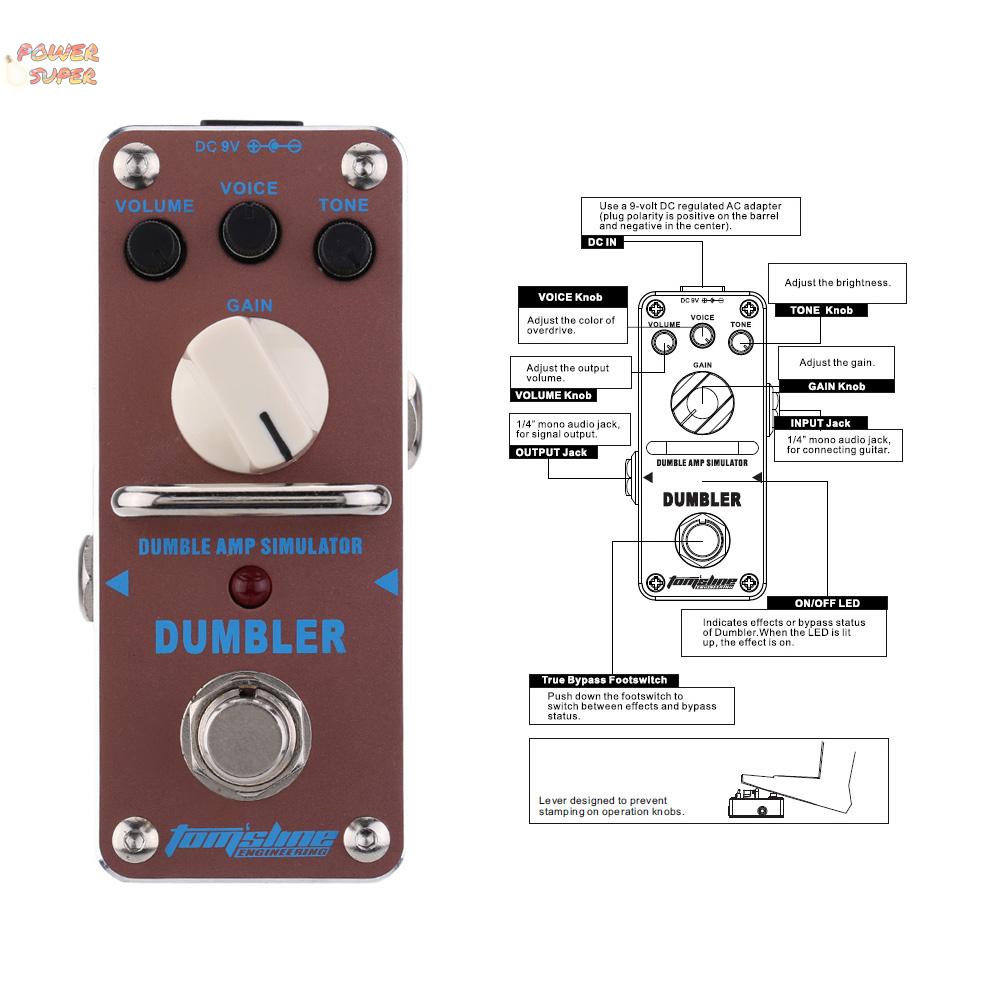 AROMA ADR-3 Dumbler Amp Simulator Mini Single Electric Guitar Effect Pedal with True Bypass