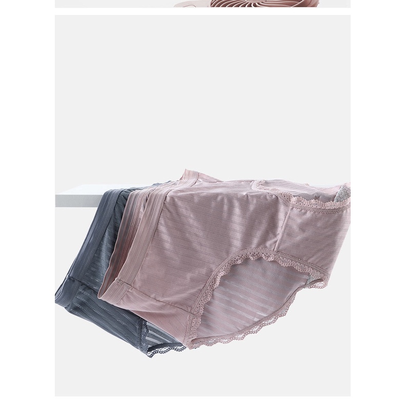 Quần Lót Bigsize Họa Tiết Lưới Sọc Lụa Lạnh 55-100kg