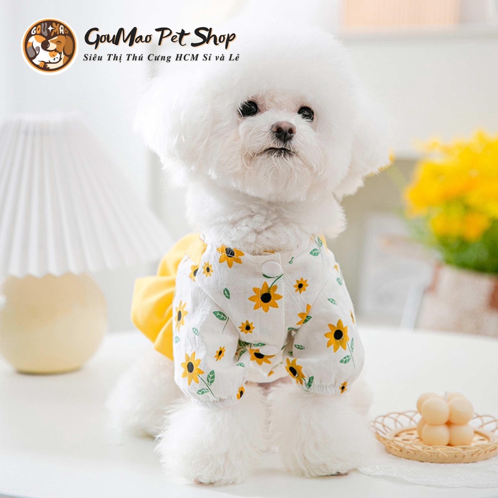 VÁY HƯỚNG DƯƠNG MÙA HÈ DÀNH CHO CHÓ MÈO - GOUMAO PET