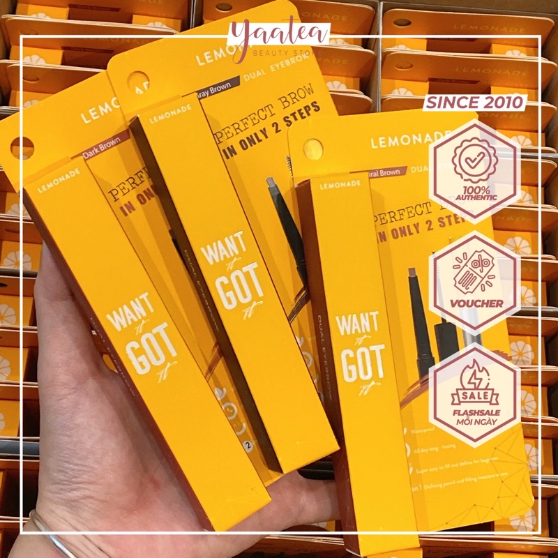 Chì kẻ mày 2 đầu Lemonade Want It Got It Dual Eyebrown