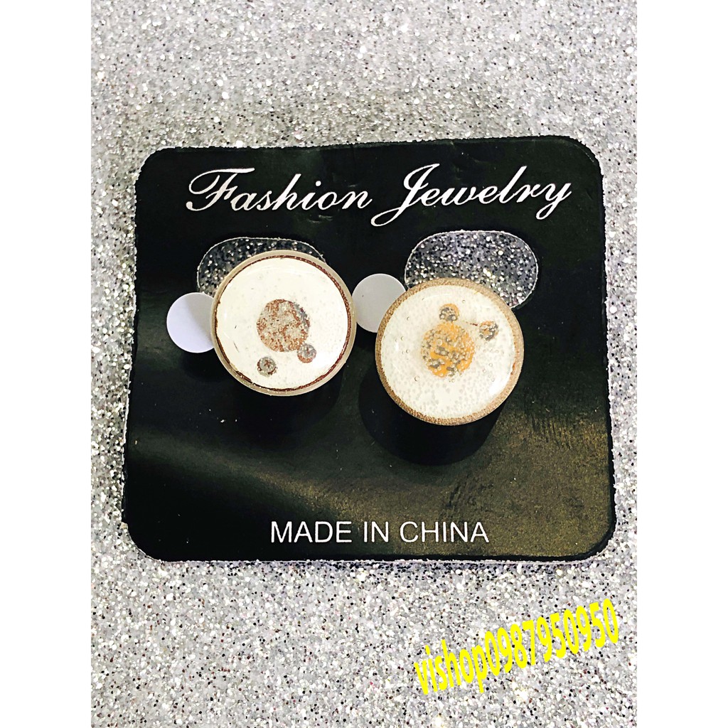 1 đôi Khuyên tai LED phát sáng độc đáo bông tai phát sáng khuyên tai đèn led dạng tròn