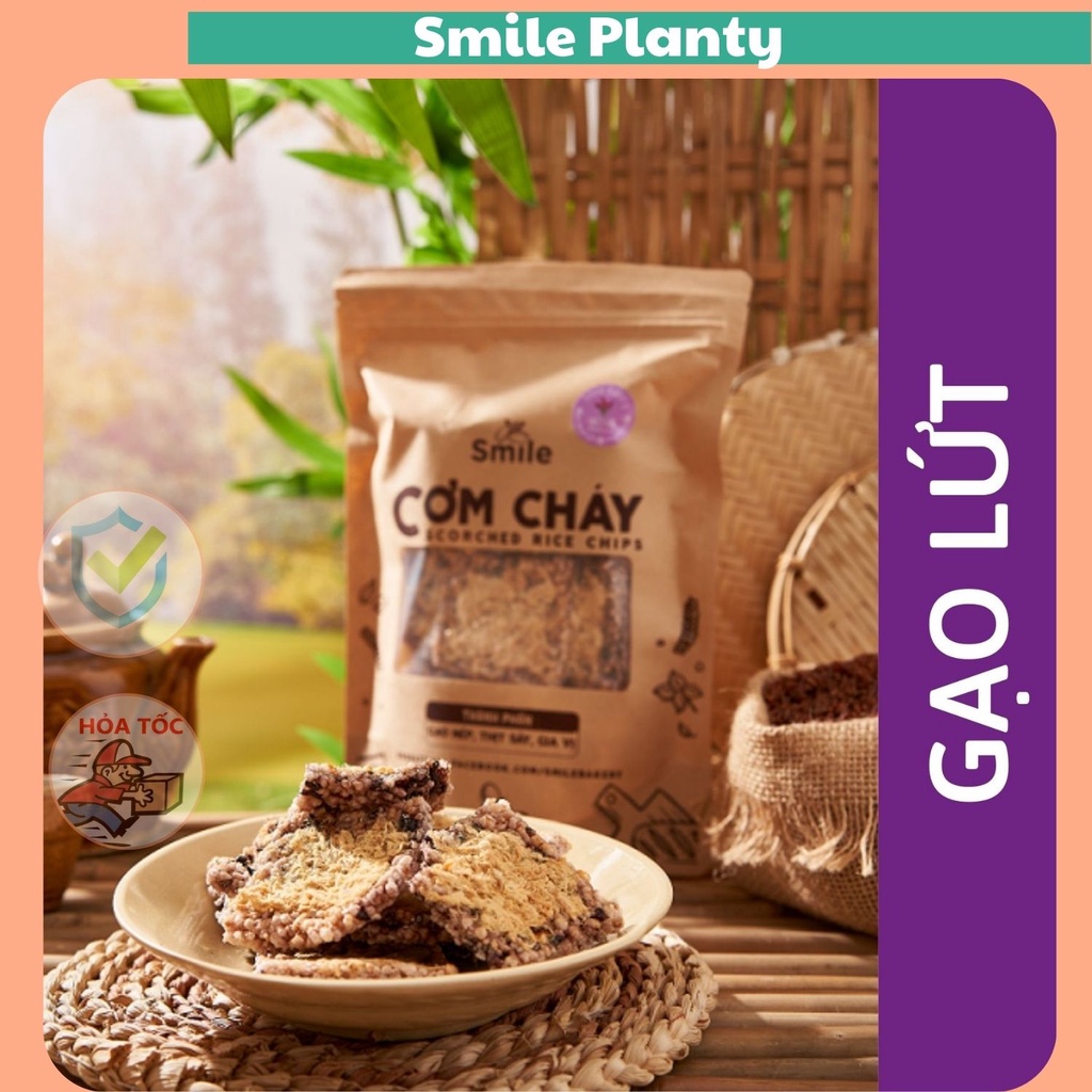 Cơm cháy gạo lức chà bông 250gr, cơm cháy vệ sinh nhà làm - SmilePlanty