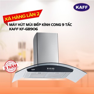 Máy hút mùi bếp kính cong 9 tấc kaff kf-gb906